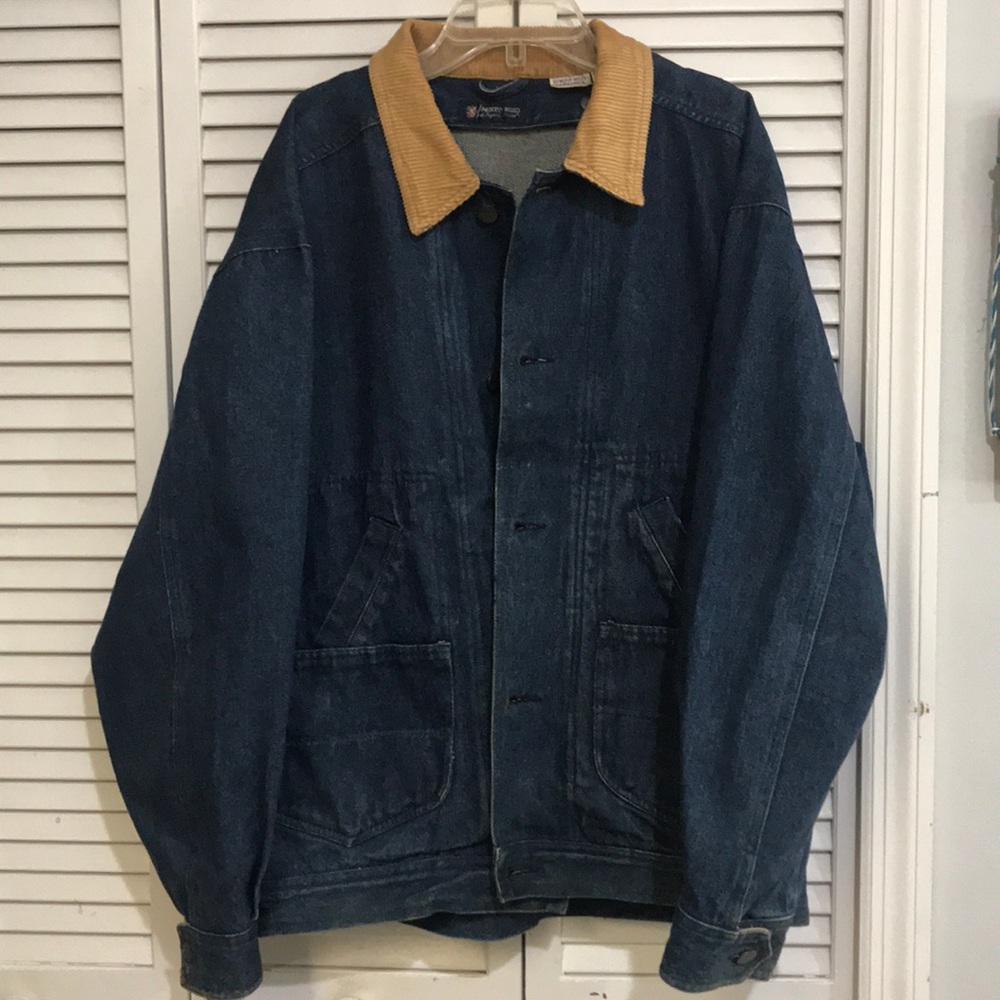 Austin Reed denim jacket sz M chest:26" length:28"